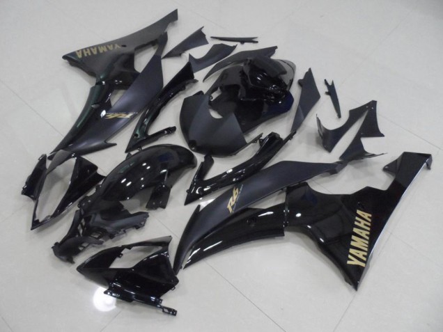 Noir avec Or Décalque 08-16 Yamaha YZF R6 Carénage Moto Noir avec Or Décalque 08-16 Yamaha YZF R6 Carénage Moto