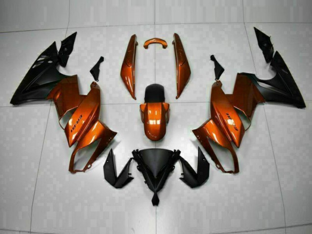 Orange 09-11 Kawasaki EX650 Carénage Moto Orange 09-11 Kawasaki EX650 Carénage Moto