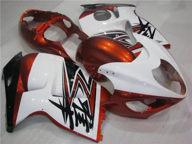 Orange Blanc Noir 96-07 Suzuki GSXR 1300 Hayabusa Carénage Moto Orange Blanc Noir 96-07 Suzuki GSXR 1300 Hayabusa Carénage Moto