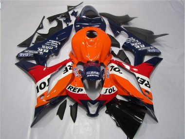 Orange Bleu Noir Repsol 07-08 Honda CBR600RR Carénage Moto