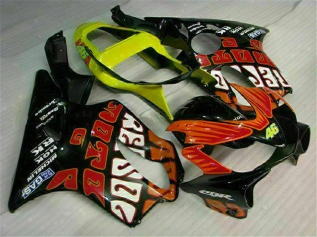 Orange Noir 01-03 Honda CBR600 F4i Carénages Moto Orange Noir 01-03 Honda CBR600 F4i Carénages Moto