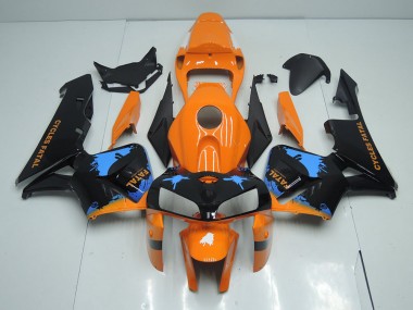 Orange Noir 05-06 Honda CBR600RR Kit Carénages Motos Complet
