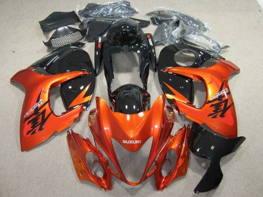 Orange Noir 08-19 Suzuki GSXR 1300 Hayabusa Carénages Moto