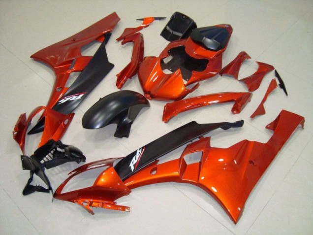 Orange Noir Mat 06-07 Yamaha YZF R6 Carénages Moto Orange Noir Mat 06-07 Yamaha YZF R6 Carénages Moto