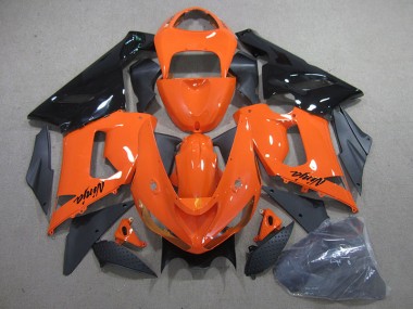 Orange Noir Ninja 05-06 Kawasaki ZX6R Carénage Moto