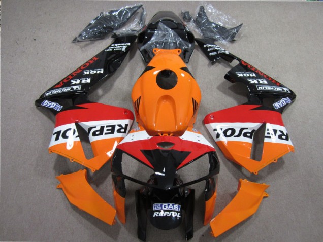 Orange Rouge Noir Repsol 05-06 Honda CBR600RR Carénage Moto Orange Rouge Noir Repsol 05-06 Honda CBR600RR Carénage Moto