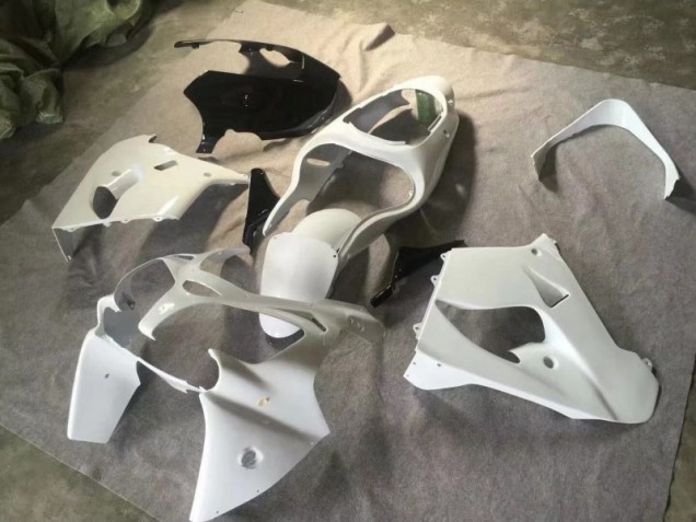 Pure Blanc Noir Brillant 00-01 Kawasaki ZX9R Carénage Moto Pure Blanc Noir Brillant 00-01 Kawasaki ZX9R Carénage Moto
