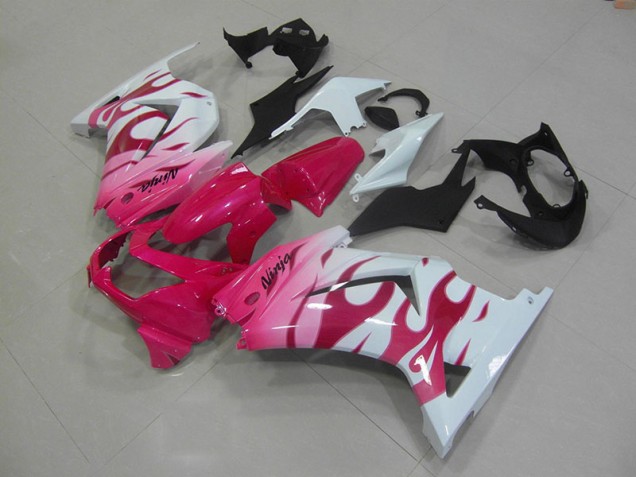 Rose Blanc 08-12 Kawasaki ZX250R Carénage Moto Rose Blanc 08-12 Kawasaki ZX250R Carénage Moto