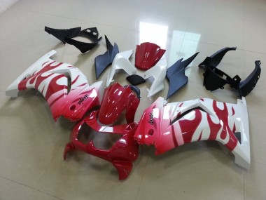 Rose Rouge Flamme 08-12 Kawasaki ZX250R Carénage Moto