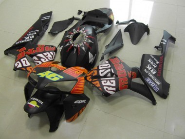 Rossi Noir Mat 05-06 Honda CBR600RR Carénage Moto