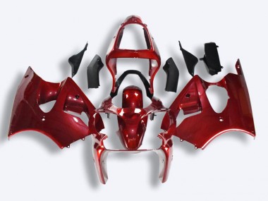 Rouge 00-02 Kawasaki ZX6R Kit Carénages Motos Complet