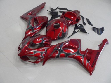 Rouge Argent Flamme 06-07 Honda CBR1000RR Carénage Moto
