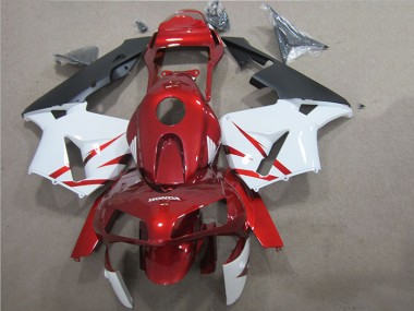 Rouge Blanc 05-06 Honda CBR600RR Carrosserie Moto