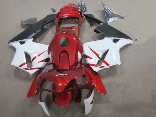 Rouge Blanc 05-06 Honda CBR600RR Carrosserie Moto Rouge Blanc 05-06 Honda CBR600RR Carrosserie Moto