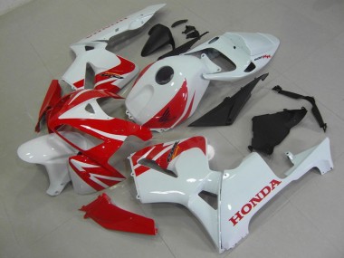 Rouge Blanc 05-06 Honda CBR600RR Kit Carénages Motos Complet