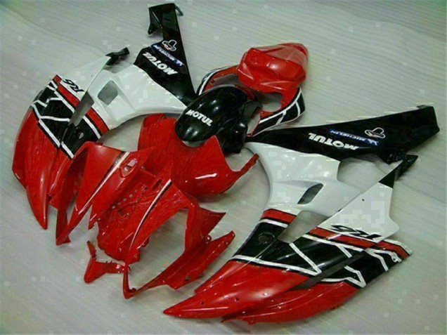 Rouge Blanc 06-07 Yamaha YZF R6 Carénage Moto de Rechange Rouge Blanc 06-07 Yamaha YZF R6 Carénage Moto de Rechange