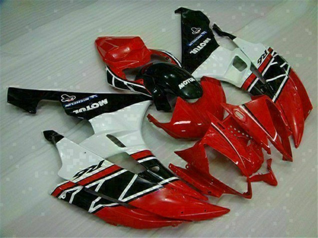Rouge Blanc 06-07 Yamaha YZF R6 Carénage Moto de Rechange Rouge Blanc 06-07 Yamaha YZF R6 Carénage Moto de Rechange