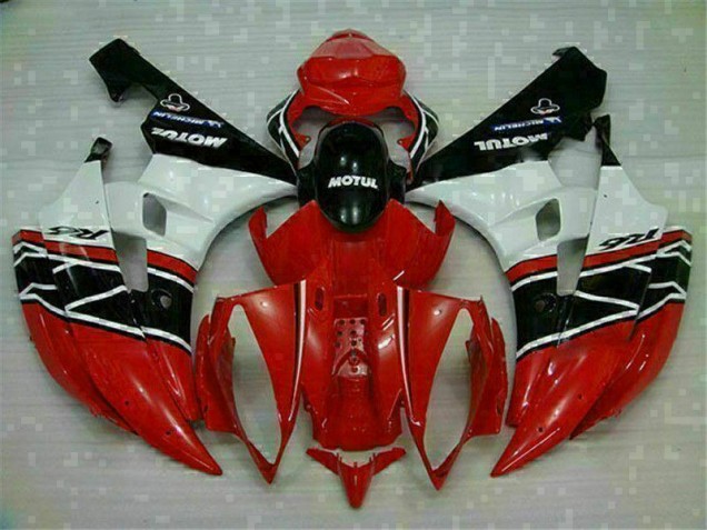 Rouge Blanc 06-07 Yamaha YZF R6 Carénage Moto de Rechange Rouge Blanc 06-07 Yamaha YZF R6 Carénage Moto de Rechange