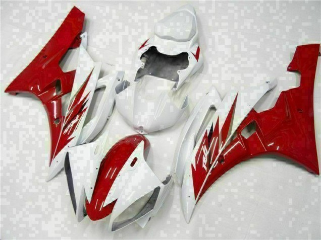 Rouge Blanc 06-07 Yamaha YZF R6 Carrosserie Moto Rouge Blanc 06-07 Yamaha YZF R6 Carrosserie Moto