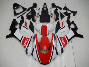 Rouge Blanc 15-19 Yamaha YZF R1 Carénage Moto
