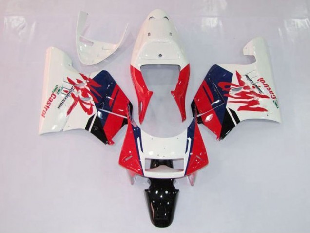 Rouge Blanc 94-96 Honda NSR250 MC28 P4 Carénage Moto Rouge Blanc 94-96 Honda NSR250 MC28 P4 Carénage Moto