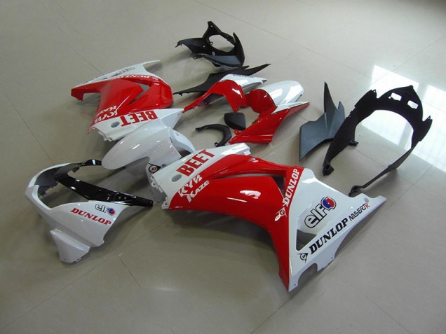 Rouge Blanc BEET 08-12 Kawasaki ZX250R Carénage Moto Rouge Blanc BEET 08-12 Kawasaki ZX250R Carénage Moto