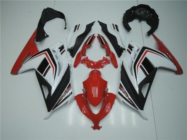 Rouge Blanc Noir 13-16 Kawasaki EX300 Carénage Moto Rouge Blanc Noir 13-16 Kawasaki EX300 Carénage Moto