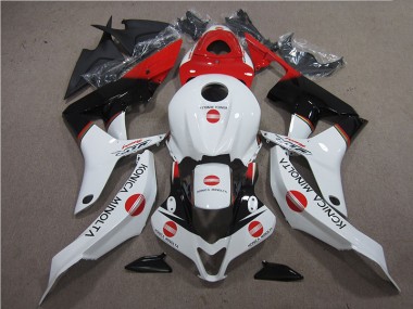 Rouge Blanc Noir Konica Minolta 07-08 Honda CBR600RR Carénage Moto