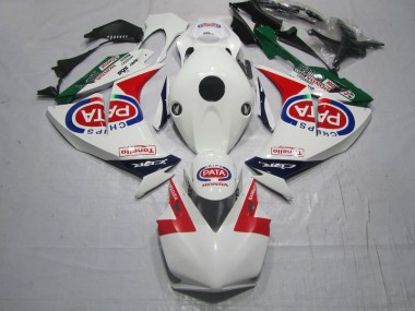 Rouge Blanc PATA 12-16 Honda CBR1000RR Carénage Moto