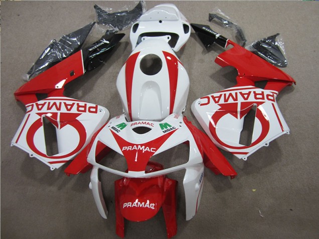 Rouge Blanc PRAMAC 05-06 Honda CBR600RR Carénage Moto Rouge Blanc PRAMAC 05-06 Honda CBR600RR Carénage Moto