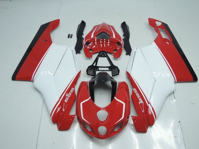 Rouge Blanc Rouge 05-06 Ducati 749 999 Carénage Moto Rouge Blanc Rouge 05-06 Ducati 749 999 Carénage Moto