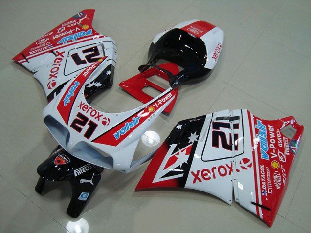 Rouge Blanc Xerox 21 93-05 Ducati 748 916 996 996S Carrosserie Moto Rouge Blanc Xerox 21 93-05 Ducati 748 916 996 996S Carrosserie Moto