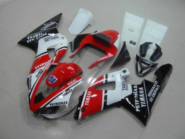 Rouge Blanc Yamalube 00-01 Yamaha YZF R1 Carénage Moto