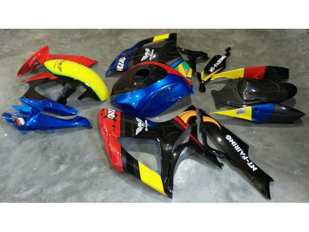 Rouge Bleu 06-07 Suzuki GSXR 600/750 Carénage Moto Rouge Bleu 06-07 Suzuki GSXR 600/750 Carénage Moto