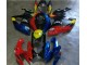 Rouge Bleu 06-07 Suzuki GSXR 600/750 Carénage Moto Rouge Bleu 06-07 Suzuki GSXR 600/750 Carénage Moto