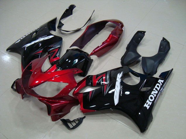Rouge Bonbon Noir 04-07 Honda CBR600 F4i Carénage Moto Rouge Bonbon Noir 04-07 Honda CBR600 F4i Carénage Moto