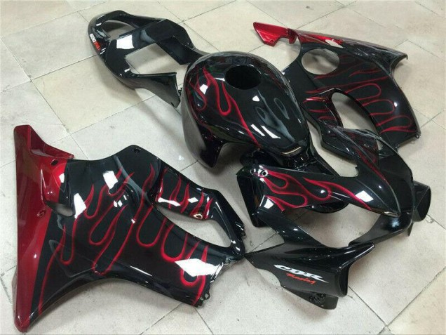 Rouge Flamme 01-03 Honda CBR600 F4i Carénage Moto Rouge Flamme 01-03 Honda CBR600 F4i Carénage Moto