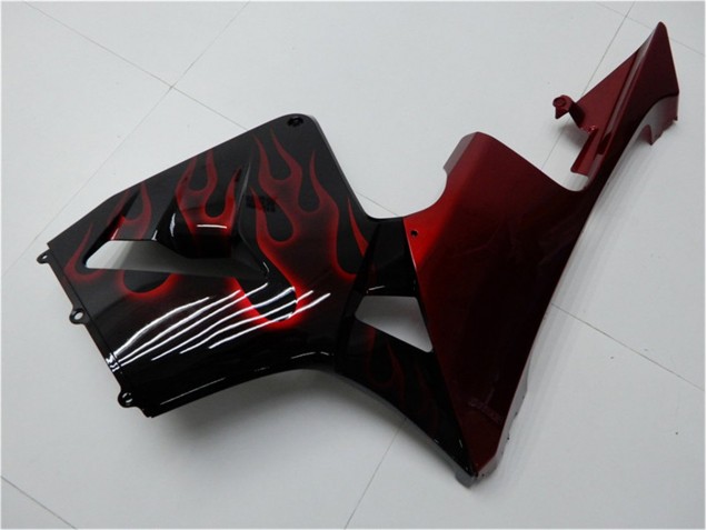 Rouge Flamme Noir 05-06 Honda CBR600RR Carénage Moto Rouge Flamme Noir 05-06 Honda CBR600RR Carénage Moto