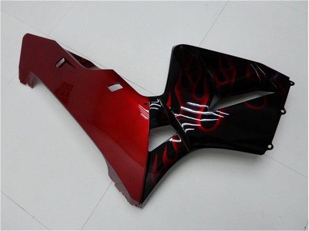 Rouge Flamme Noir 05-06 Honda CBR600RR Carénage Moto Rouge Flamme Noir 05-06 Honda CBR600RR Carénage Moto