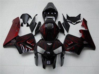 Rouge Flamme Noir 05-06 Honda CBR600RR Carénage Moto