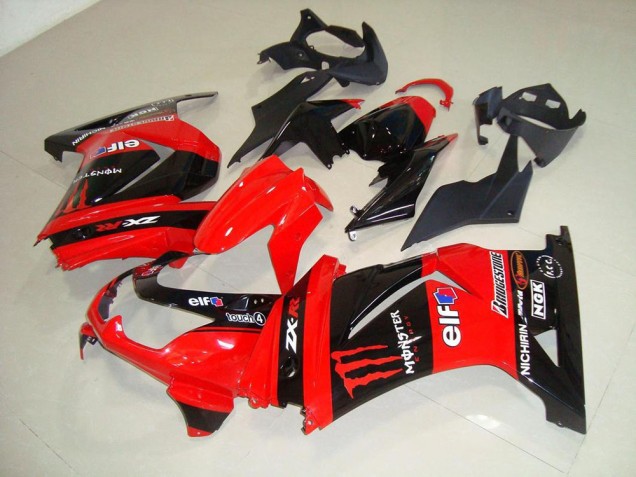 Rouge Monster 08-12 Kawasaki ZX250R Carénage Moto Rouge Monster 08-12 Kawasaki ZX250R Carénage Moto