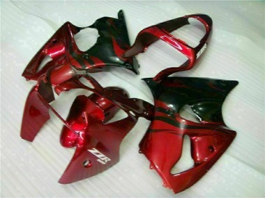 Rouge Noir 00-02 Kawasaki ZX6R Carénage Moto