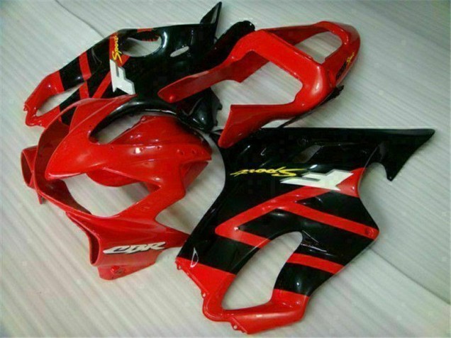 Rouge Noir 01-03 Honda CBR600 F4i Kit Carénages Motos Rouge Noir 01-03 Honda CBR600 F4i Kit Carénages Motos