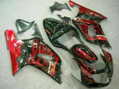 Rouge Noir 01-03 Suzuki GSXR 600/750 Carénage Moto