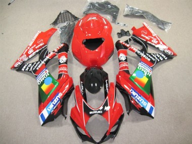 Rouge Noir 04-05 Suzuki GSXR 600 Carénage Moto