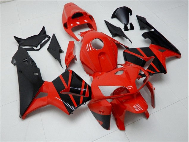 Rouge Noir 05-06 Honda CBR600RR Kit Carénages Motos Rouge Noir 05-06 Honda CBR600RR Kit Carénages Motos