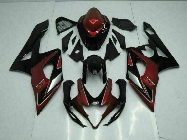 Rouge Noir 05-06 Suzuki GSXR 1000 Kit Carénages Motos & Plastique