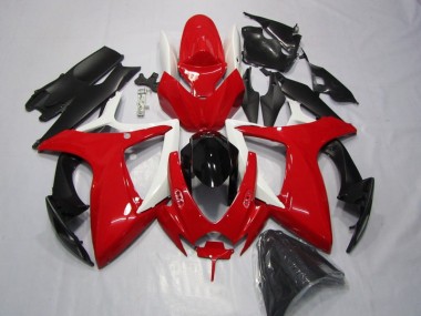Rouge Noir 06-07 Suzuki GSXR 600 Carénage Moto