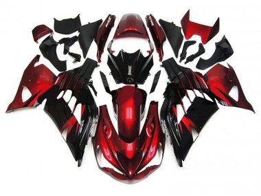 Rouge Noir 12-21 Kawasaki ZX14R ZZR1400 Carénage Moto
