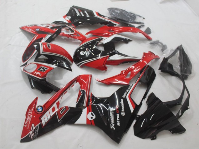 Rouge Noir 15-18 BMW S1000RR Carénage Moto Rouge Noir 15-18 BMW S1000RR Carénage Moto